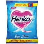 Henko Stain Care Detergent Powder - Top & Front Load, 3 kg Get Bucket Free