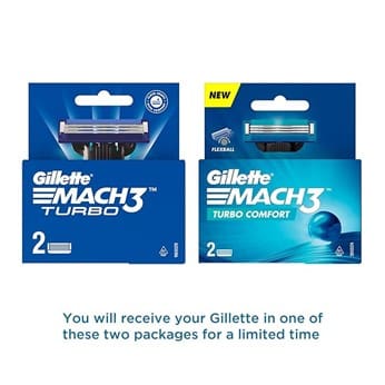 Gillette Mach3 Turbo Manual Shaving Razor Blades - 2s Pack (Cartridge)