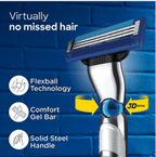 Gillette Mach3 Turbo Men’s Razor with Flexball Technology | Pack of 1 Razor