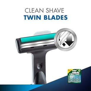 Gillette Vector Plus Manual Shaving Razor Blades (Cartridge) - 4S Pack
