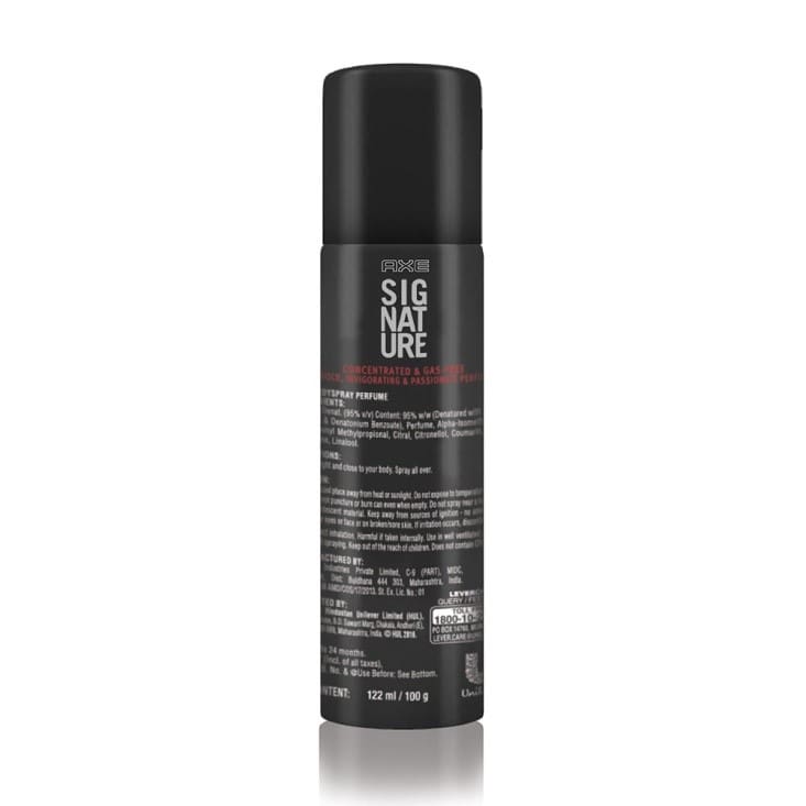 AXE Signature Body Perfume, Intense, 122ml