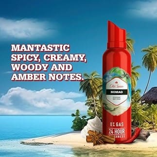 Old Spice Nomad No Gas 24 hour Long Lasting Freshness Deodorant Perfume Body Spray For Men, 140ml