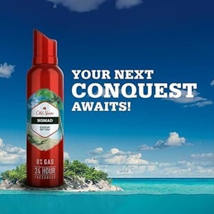 Old Spice Nomad No Gas 24 hour Long Lasting Freshness Deodorant Perfume Body Spray For Men, 140ml