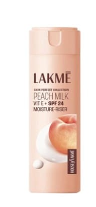 Lakme Peach Milk Moisturizer SPF 24 Sunscreen Lotion, For 12 Hrs, Sun Protection, 200 ml
