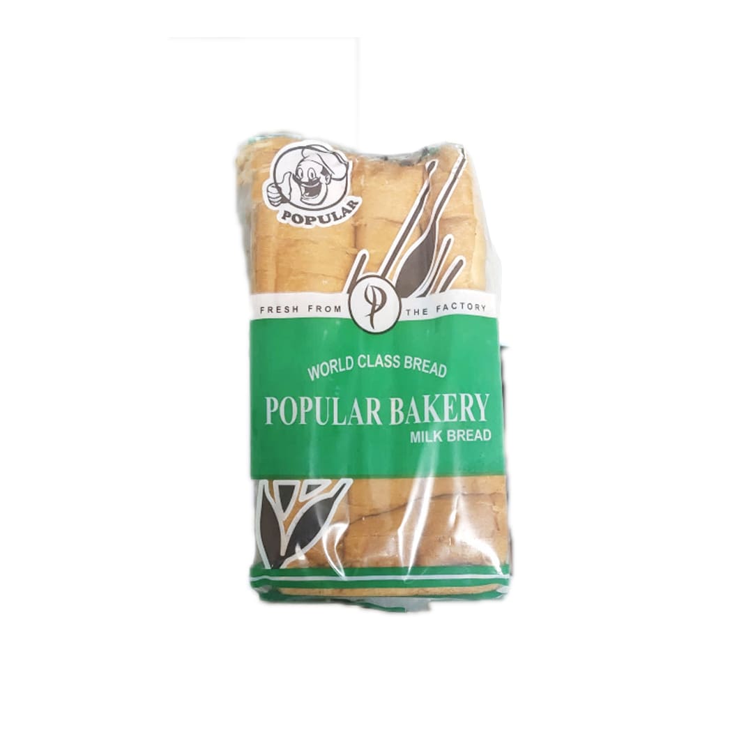 Popular Bakery’s Milk Bread |Net weight 400gm| Pack of 1