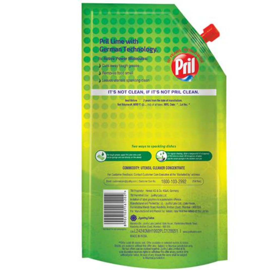 Pril Dishwash Liquid (Lime), 120 ml