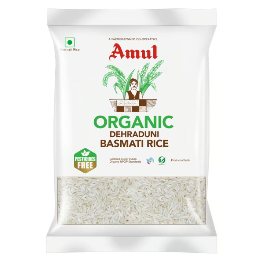 Amul Organic Dehraduni Basmati Rice, 1 Kg.