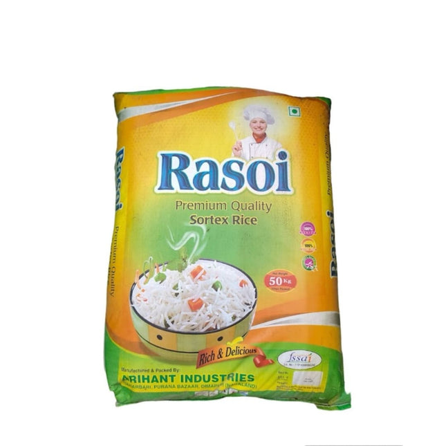 RASOI PREMIUM QUALITY SORTEX RICE, 50Kg
