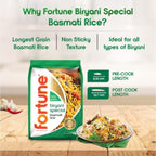 Fortune Biryani Special Basmati Rice, Extra long grain basmati rice, 1 KG