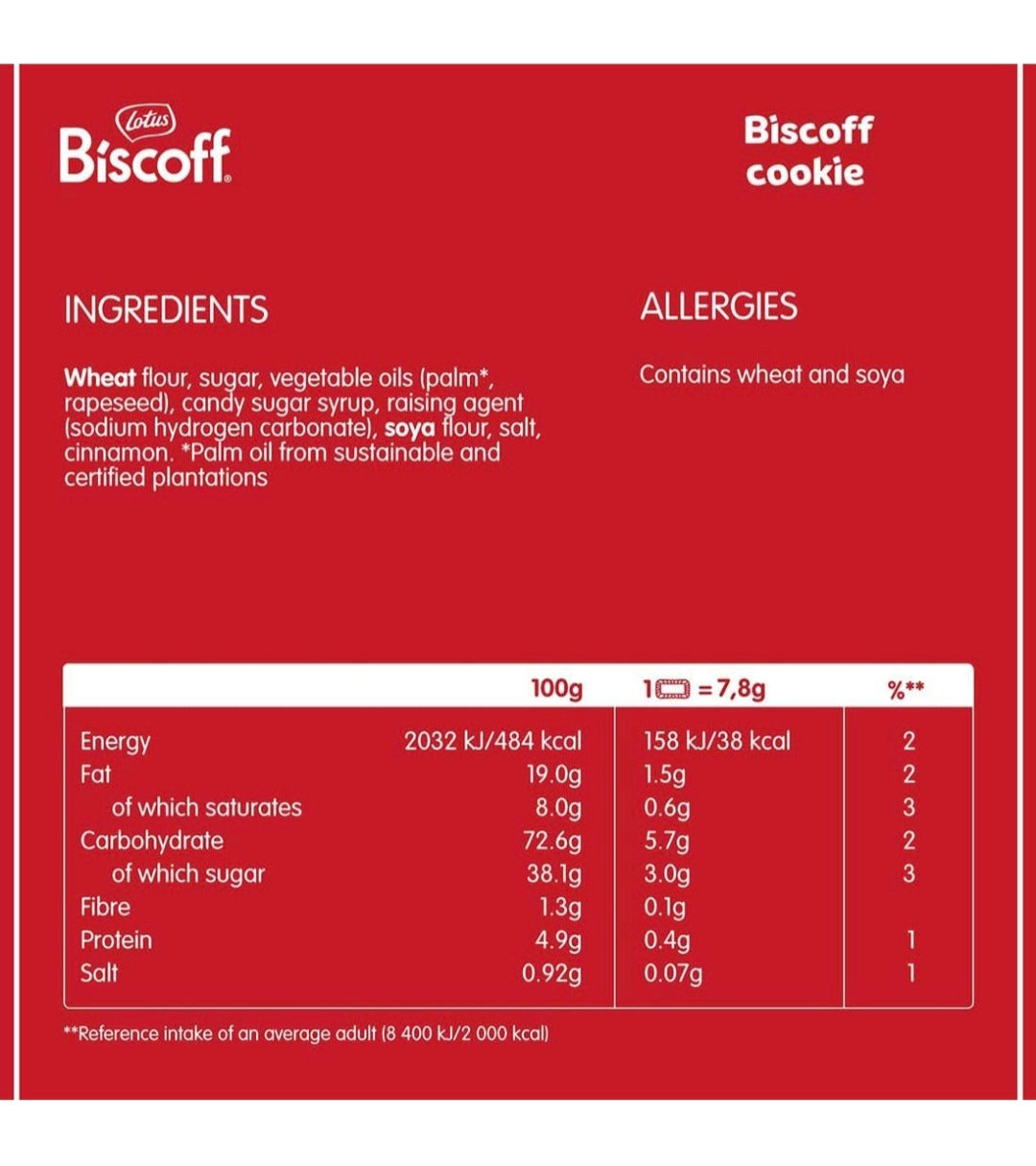 Biscoff Lotus, Belgian Speculoos, Caramelized Biscuit Cookies - 250g