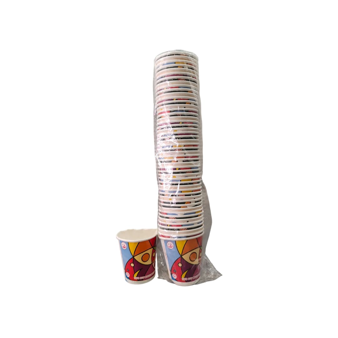 Spectra Disposable Printed Paper Cups|210ml| Pack of 50