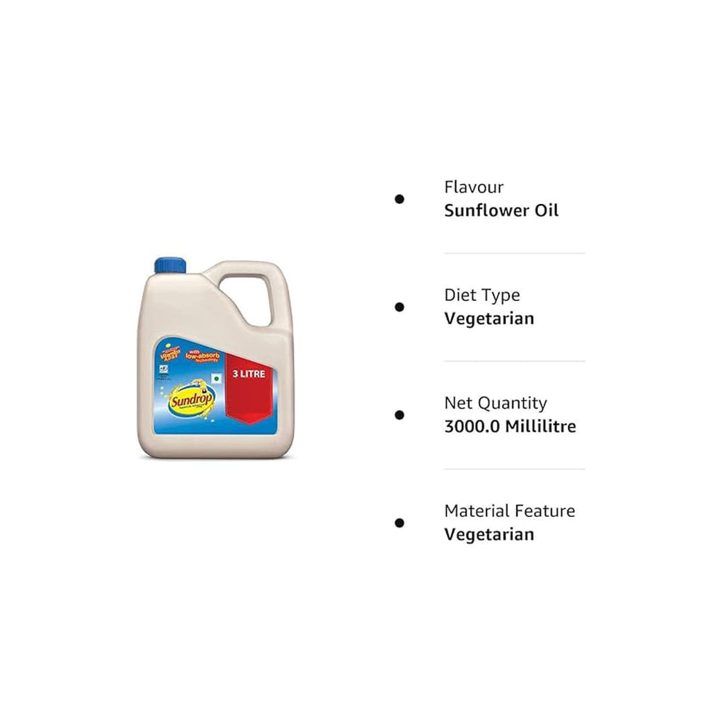 Sundrop Superlite Advanced Sunflower Oil, 3L