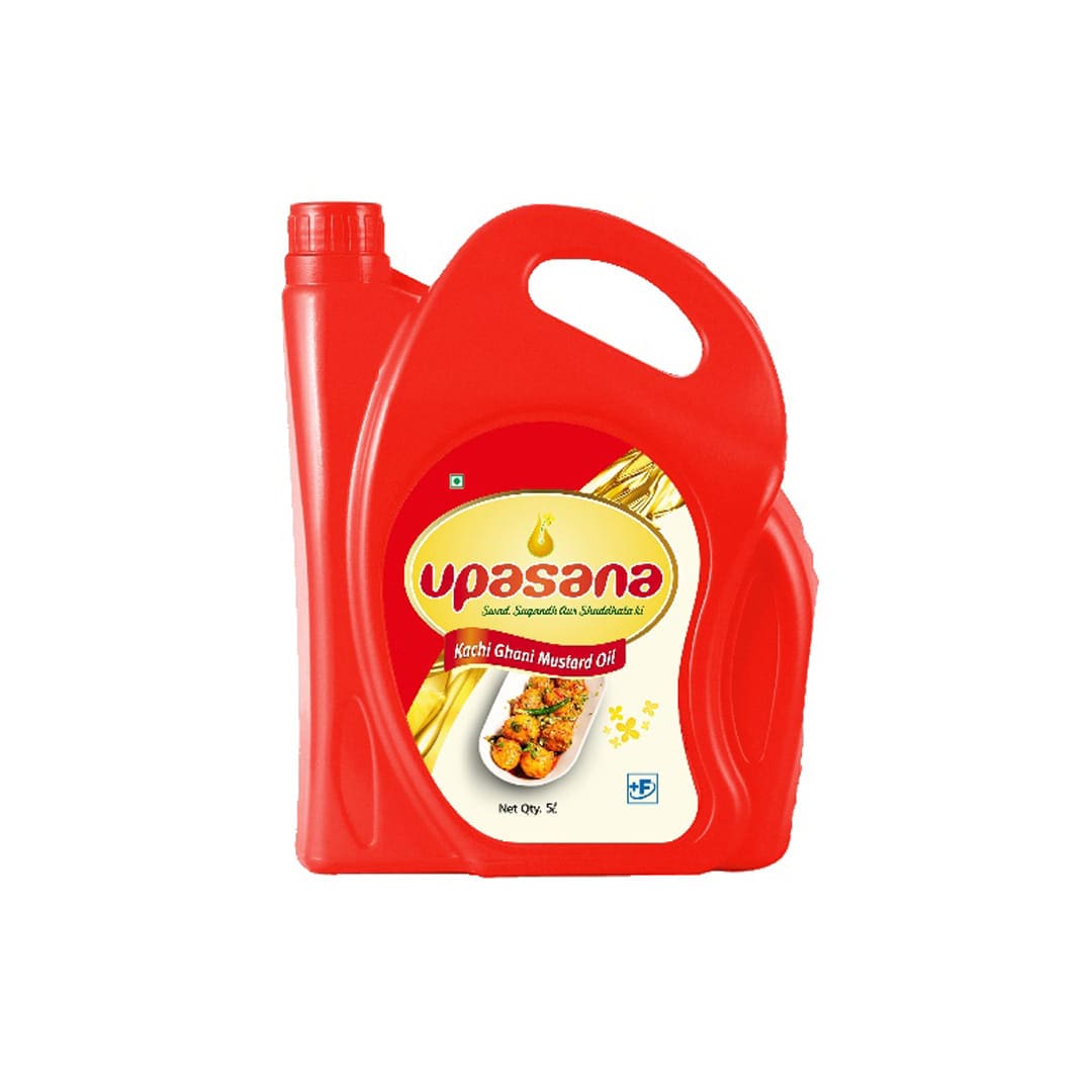 UPASANA KACHI GHANA MUSTARD OIL - 5 Litre Jar