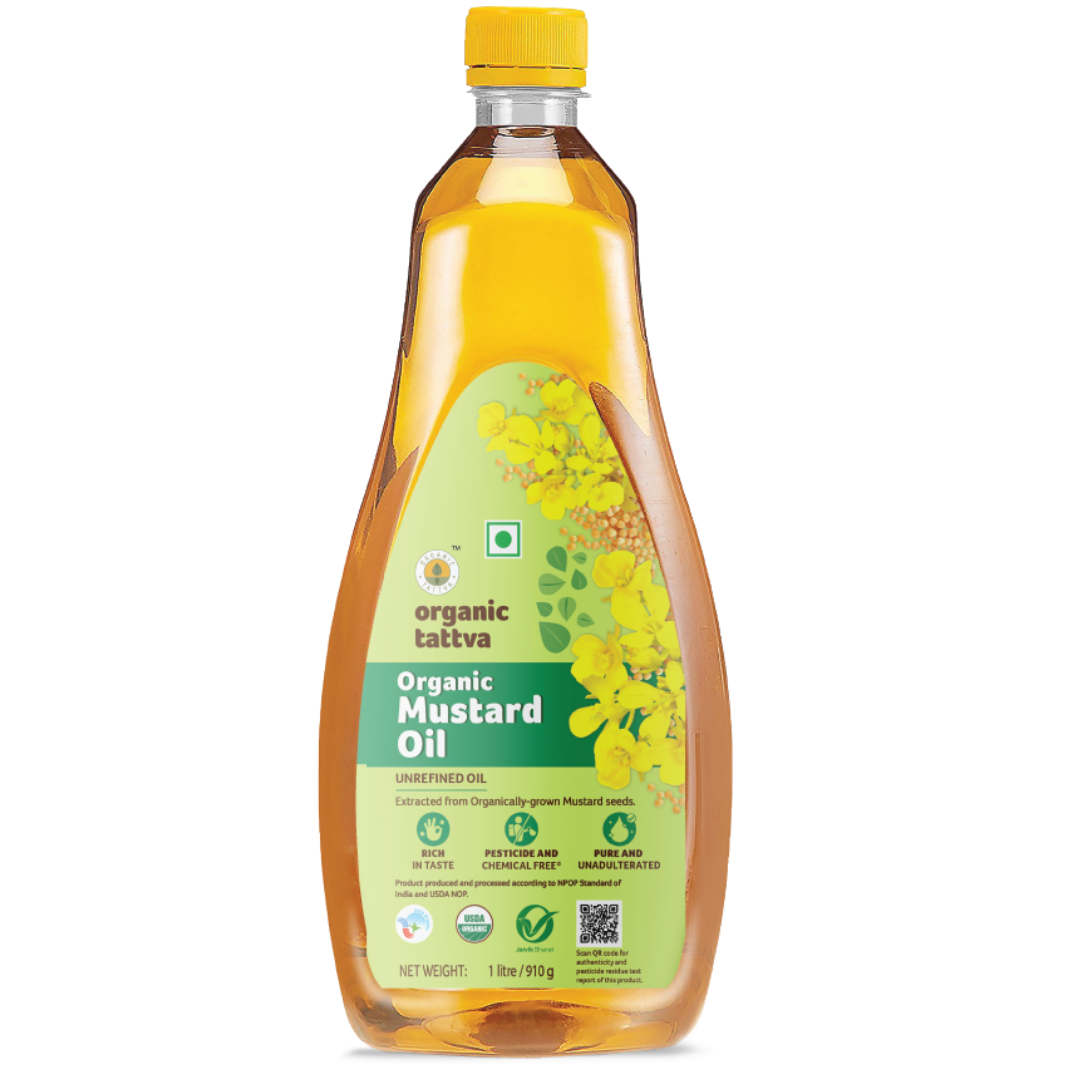 Organic Tattva, Cold Pressed Mustard Oil 1L/910g