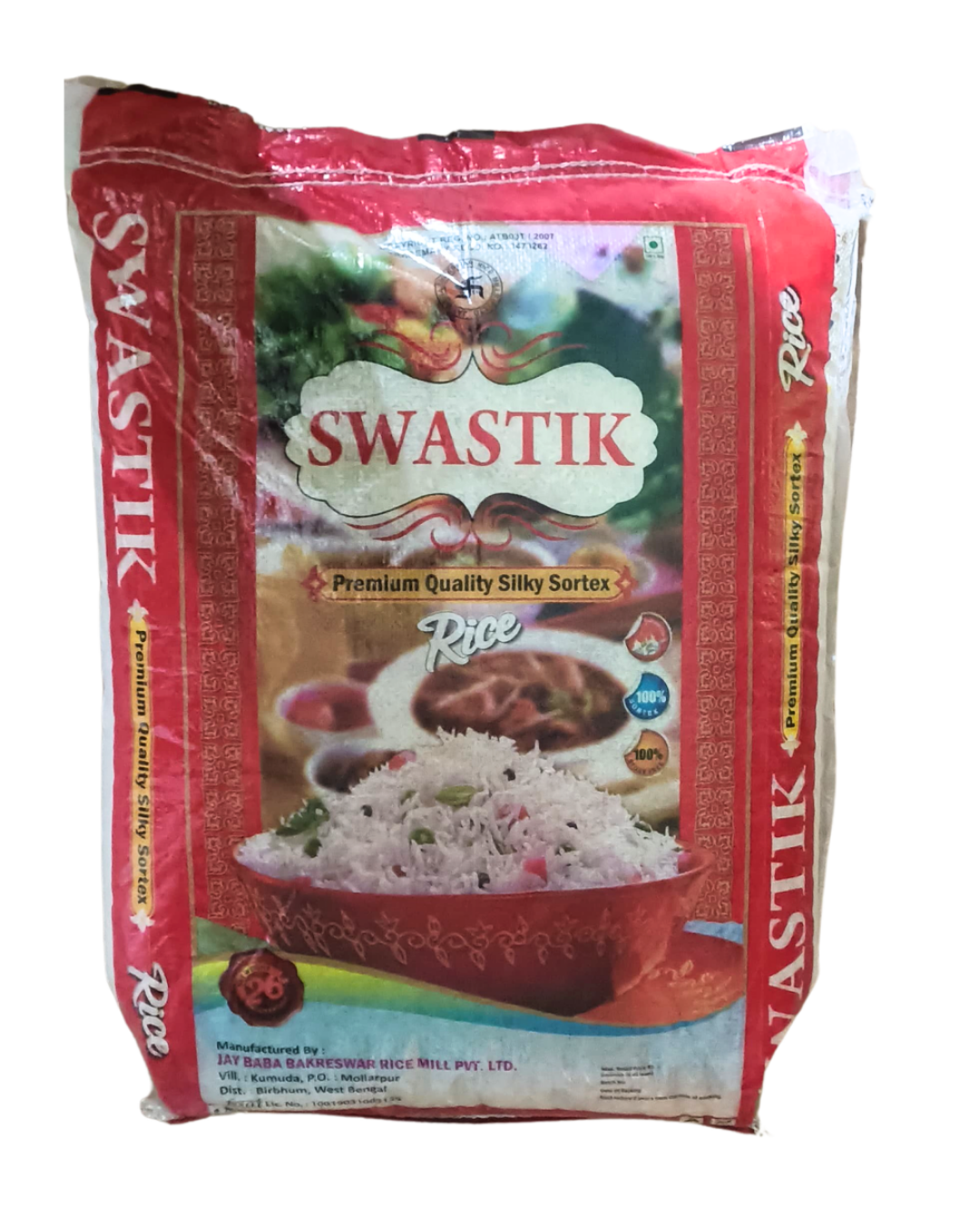 SWASTIK PREMIUM QUALITY SILKY SORTEX RICE, 26Kg