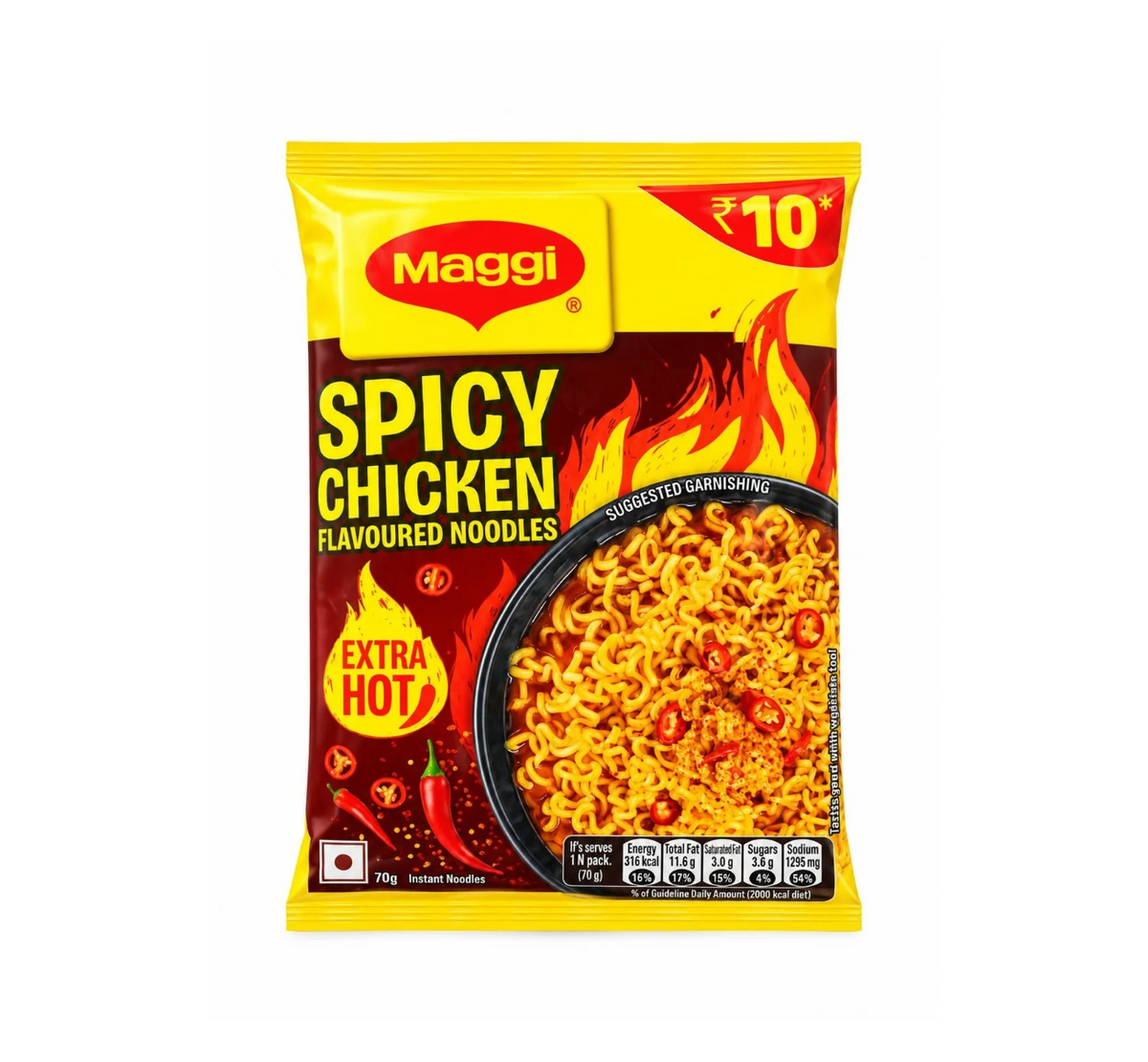Maggi Spicy Chicken Flavoured Noodles - 47g
