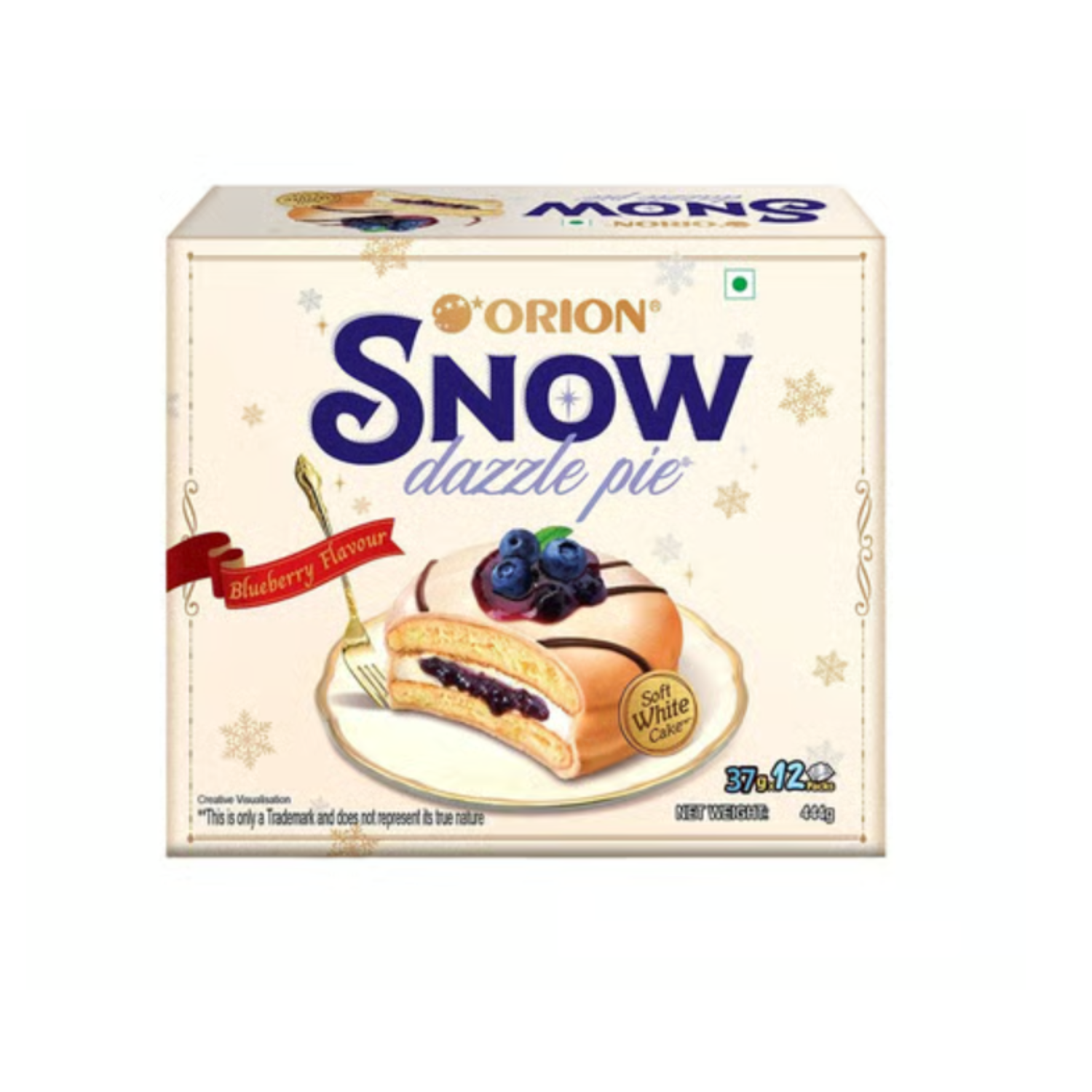 Orion Blueberry Snow Dazzle Choco Pie - 444 g