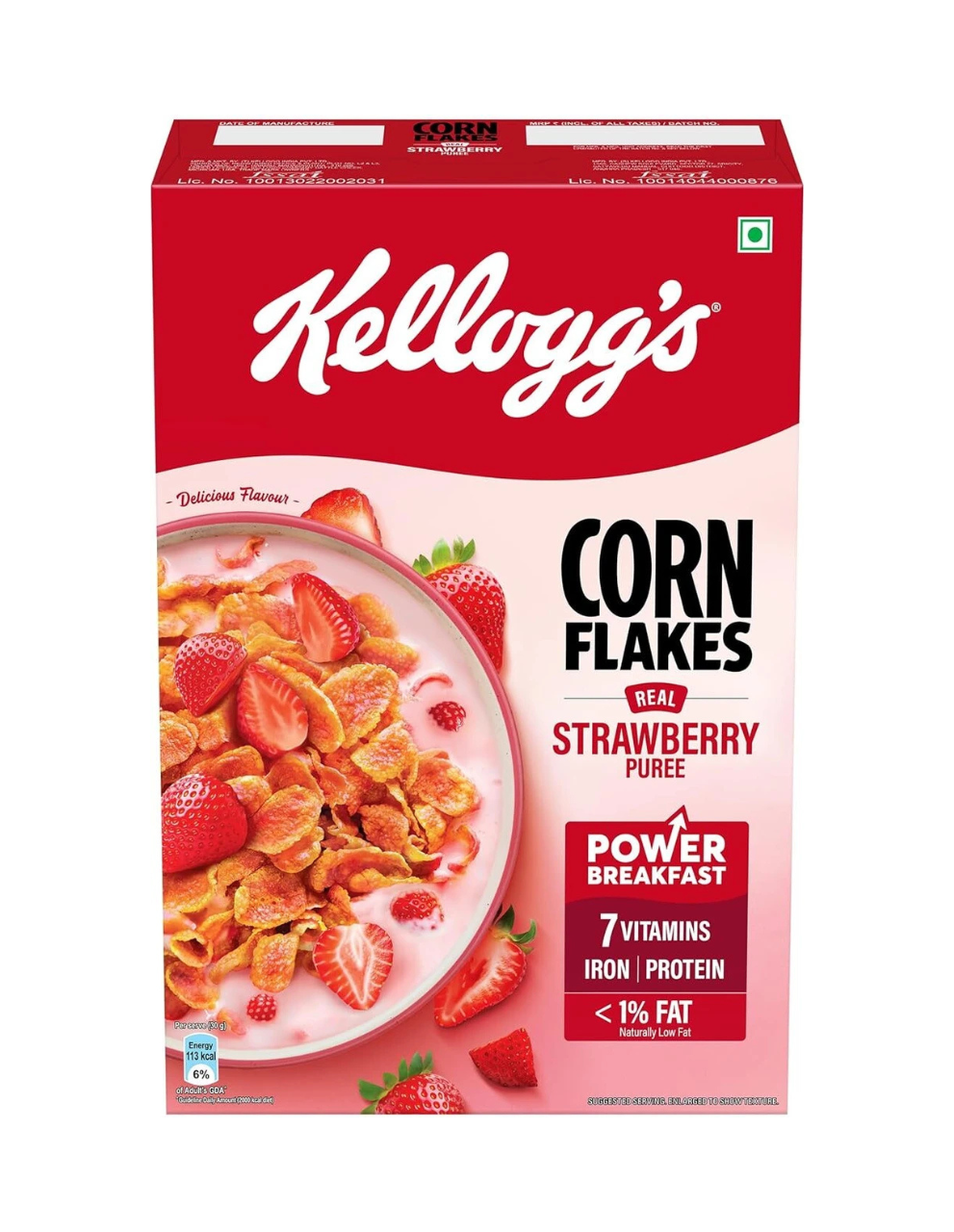 Kellogg's Corn Flakes with Real Strawberry Puree 300g