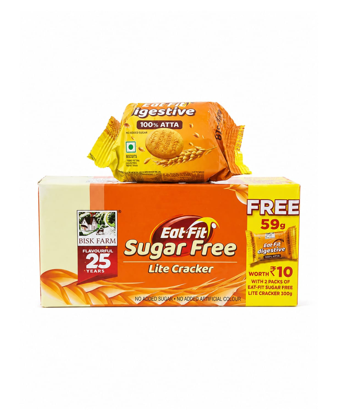 Bisk Farm Eat-Fit Sugar Free Lite Cracker 300g (Buy 2 get 1 free Eat-Fit Digestive)