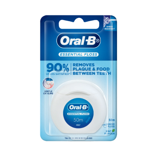 Oral-B Essential Floss Waxed Mint Flavour, 50M