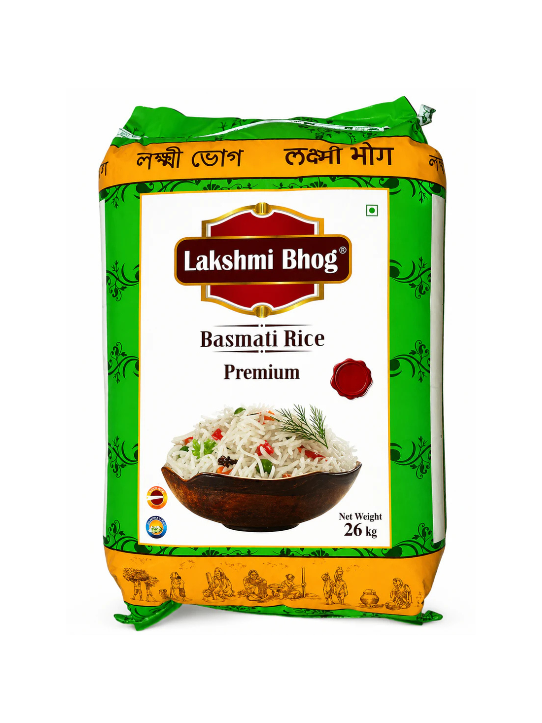 Lakshmi Bhog Premium Basmati Rice, 26kg