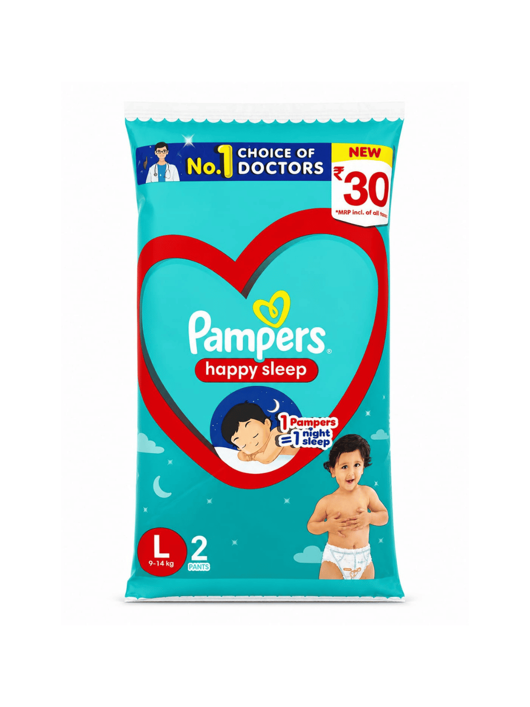Pampers Happy Sleep (L 9-14 Kg) 2 Pants