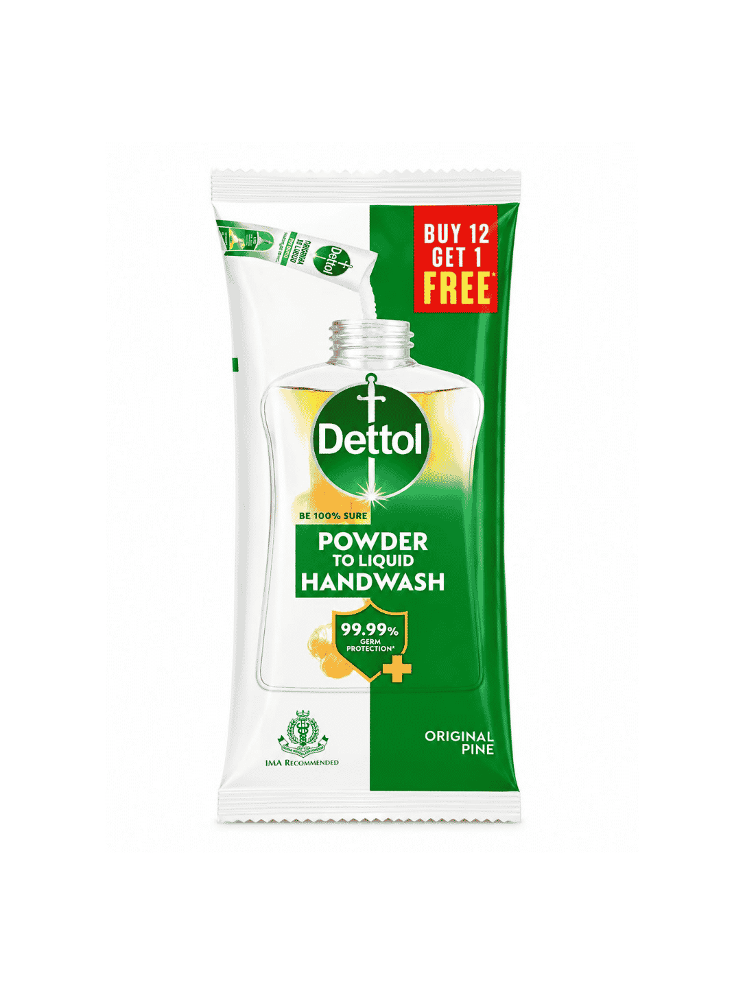 Dettol Poeder to Liquid Hand Wash (Original Pine) 8 g