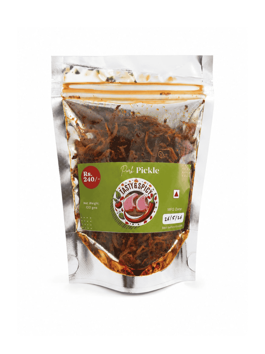 Tasty & Spicy Pork Pickle - 100g
