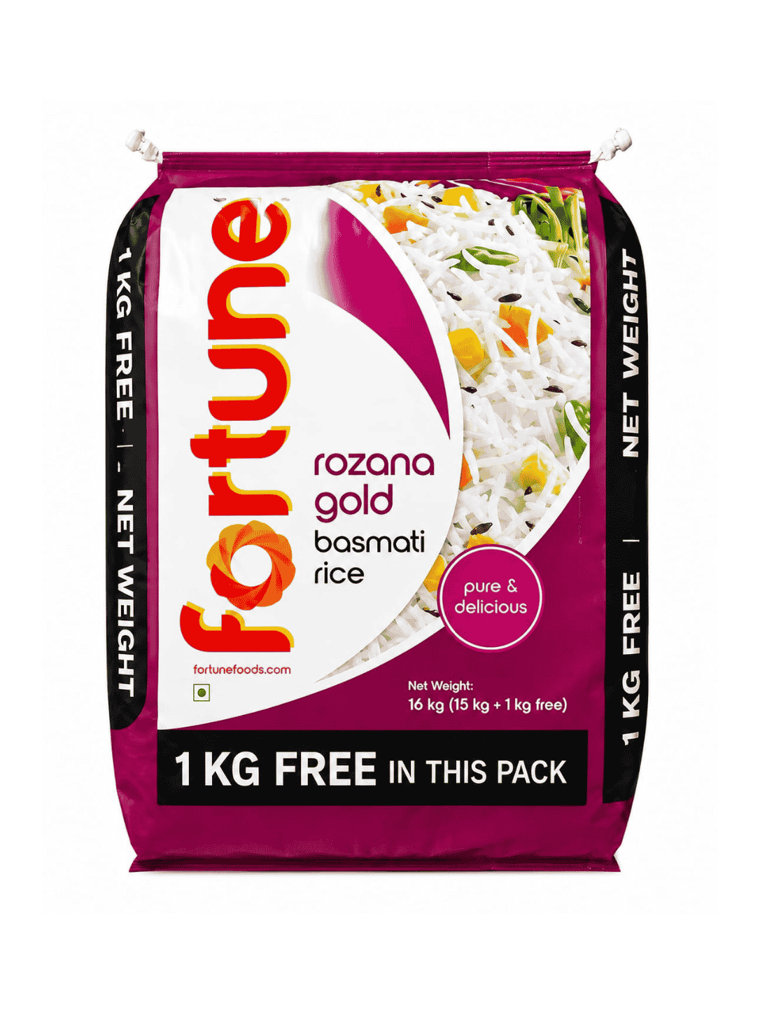 Fortune Rozana Gold Basmati Rice - 16 Kg + 1 Kg Free