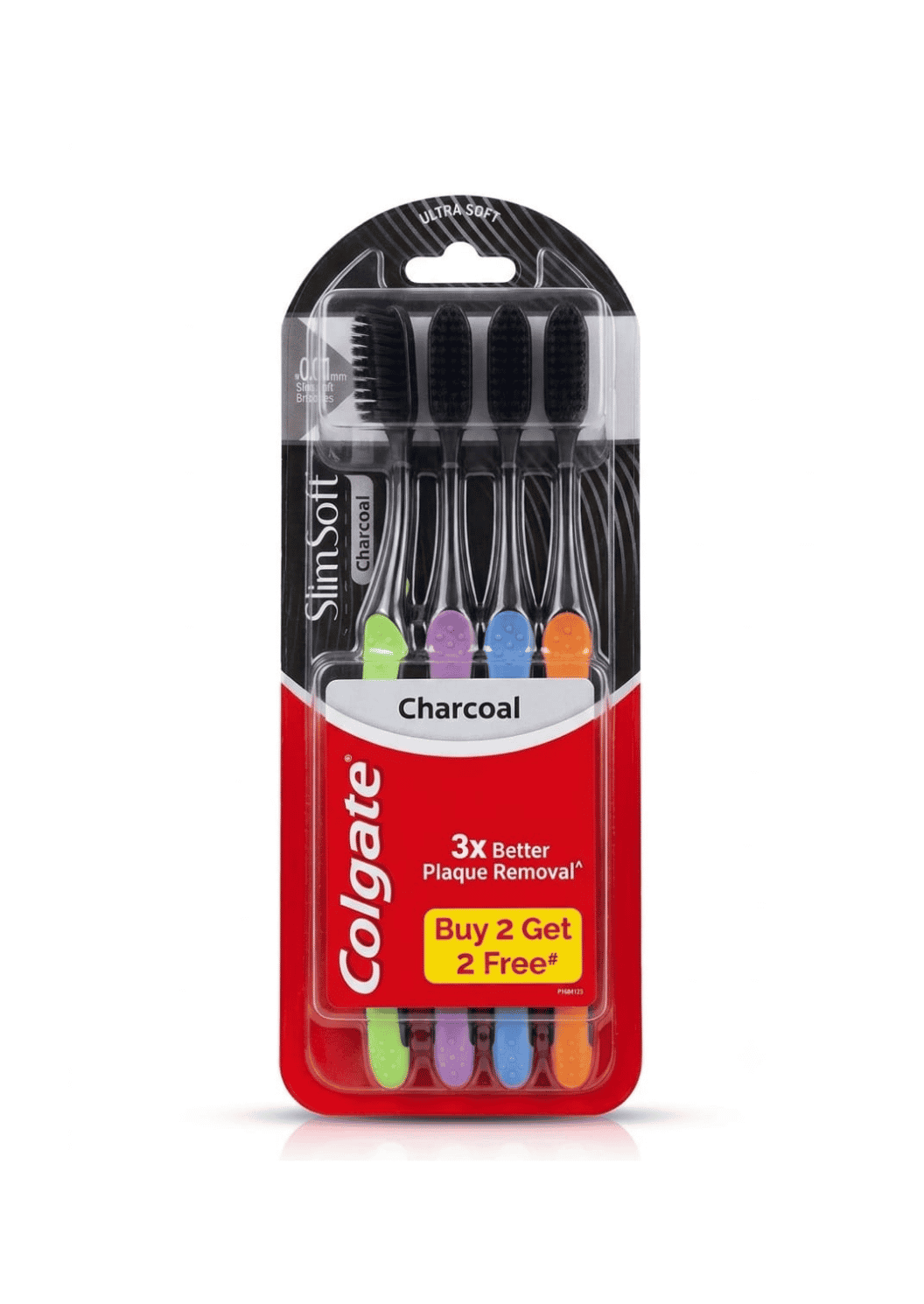 Colgate Slim Soft Charcoal, 3X Better Plaque Removal(Buy 2 Get 2 Free)