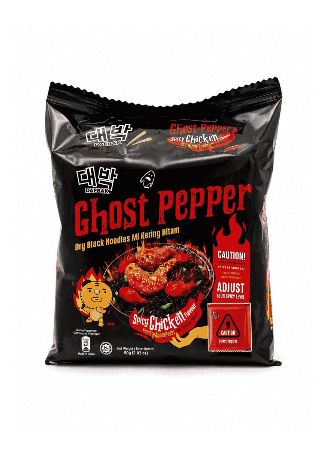 Daebak Ghost Pepper, Spicy Chicken Flavour, 4 Pack