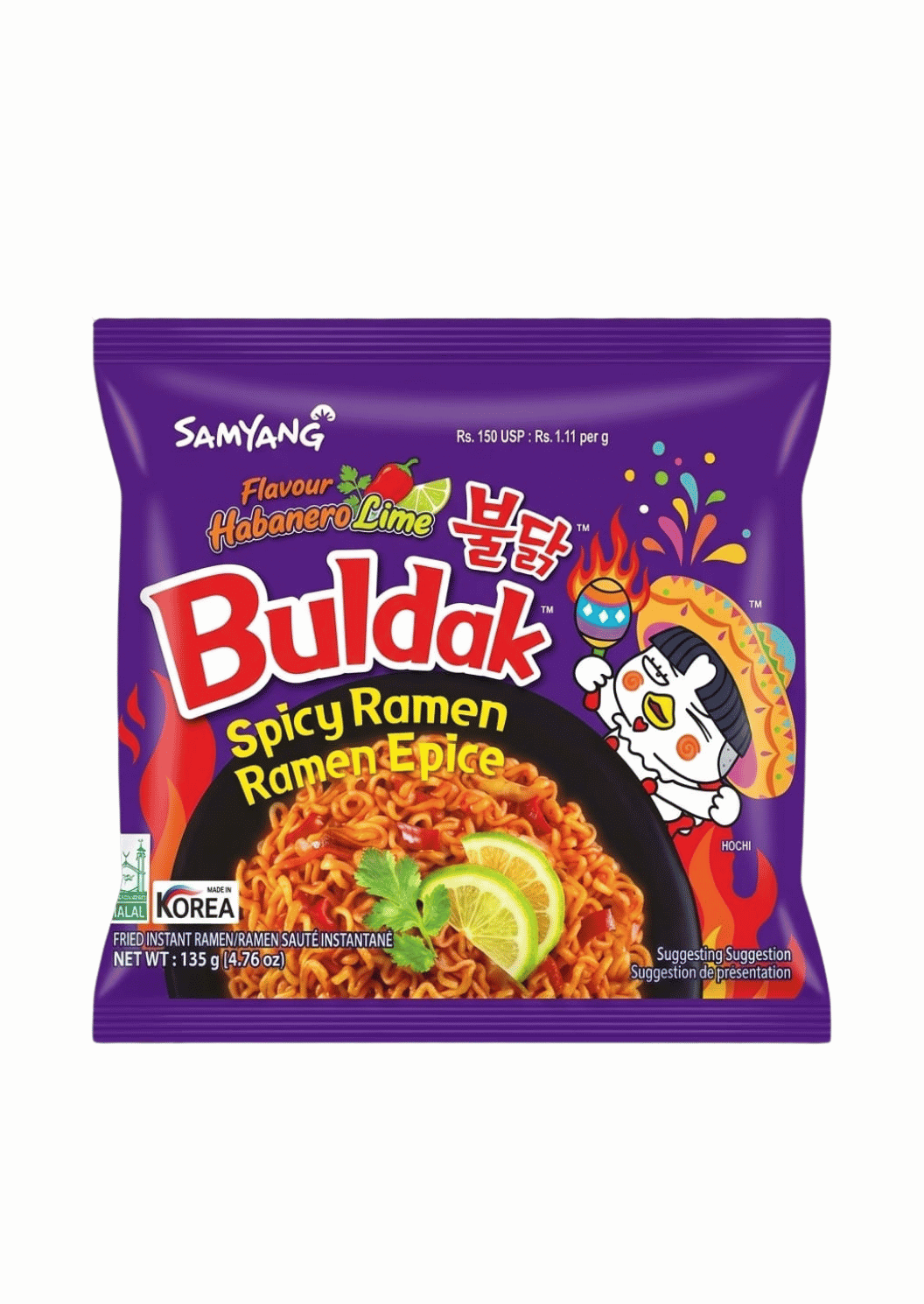 Samyang Habanero Lime, Spicy Ramen, Ramen Epic, 135 g
