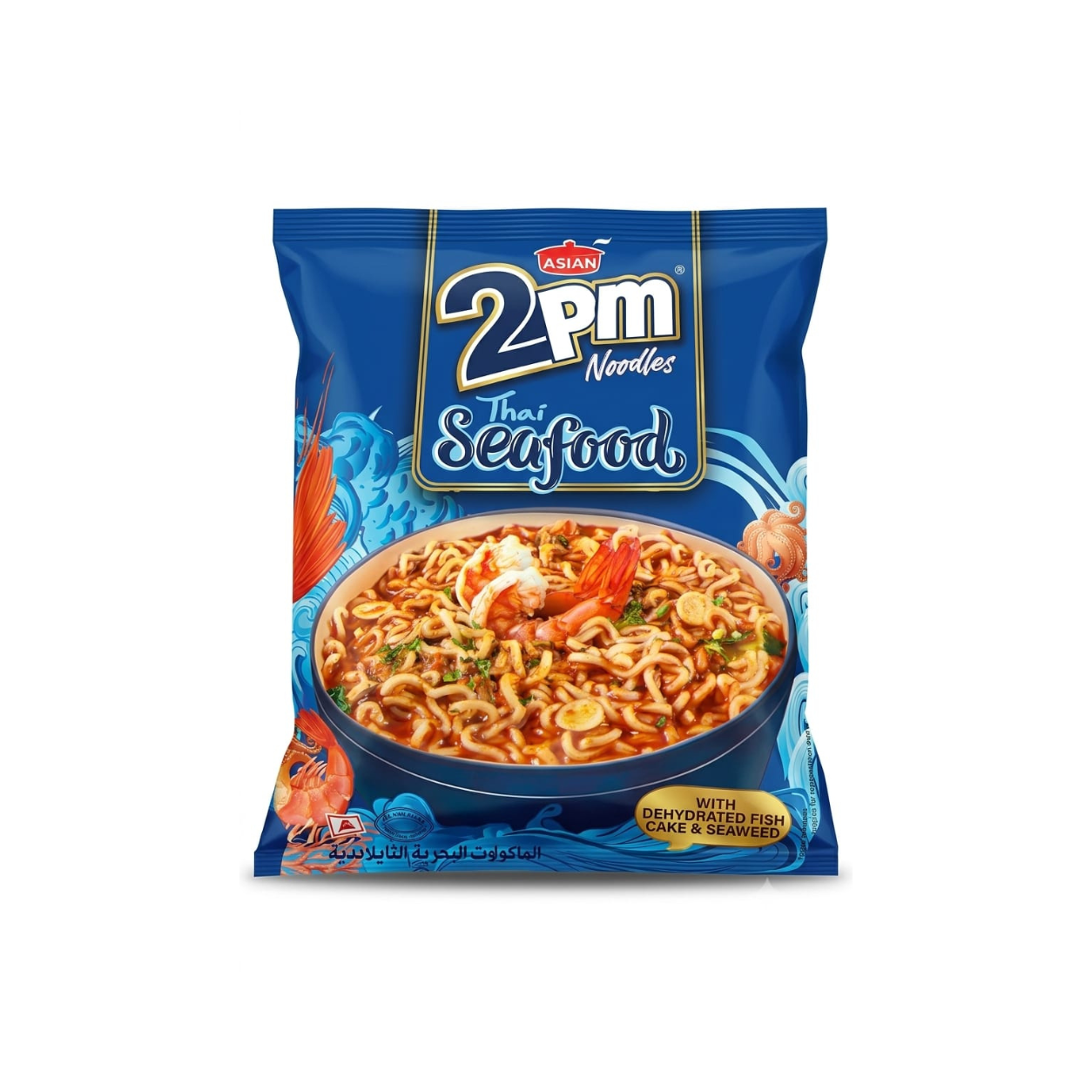 Asian 2pm Thai Seafood Noodles with Dehydrated Fish Cake & Seaweed, 100g