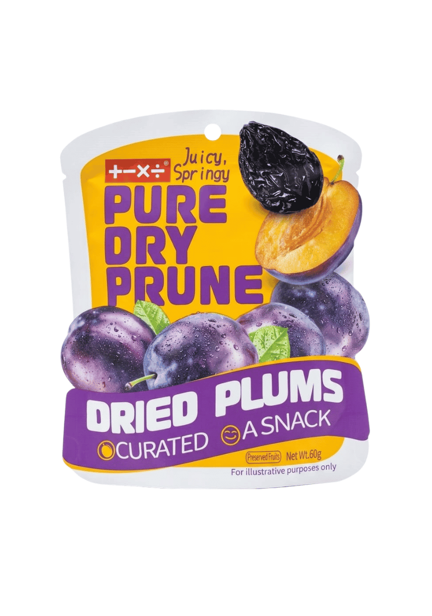 Juicy Springy, Pure Dry Prune, Dried Plums, 60g