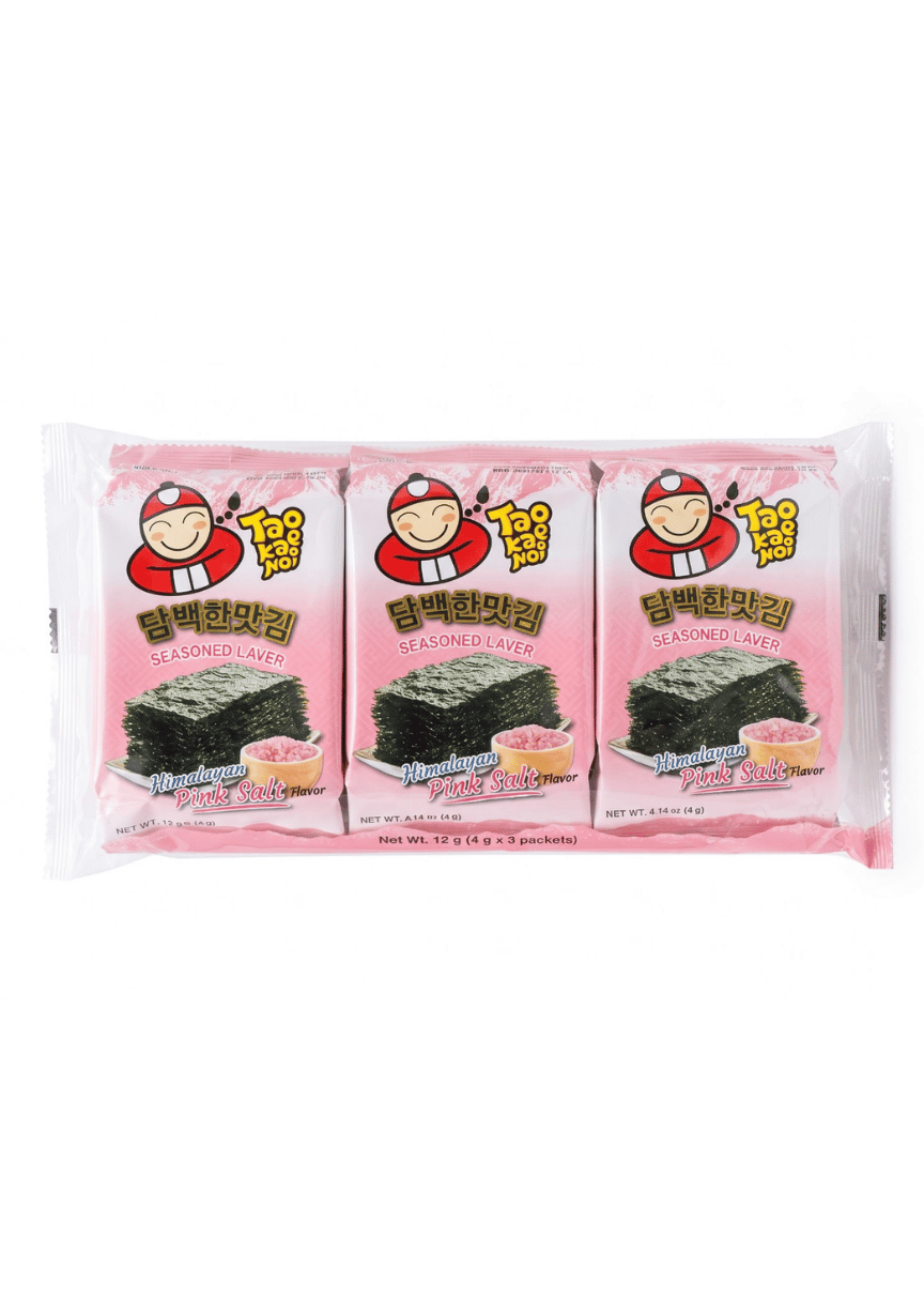 Tao Kae Noi, Seasoned Laver, Himalayan Pink Salt Flavor, 12g (3x4g)