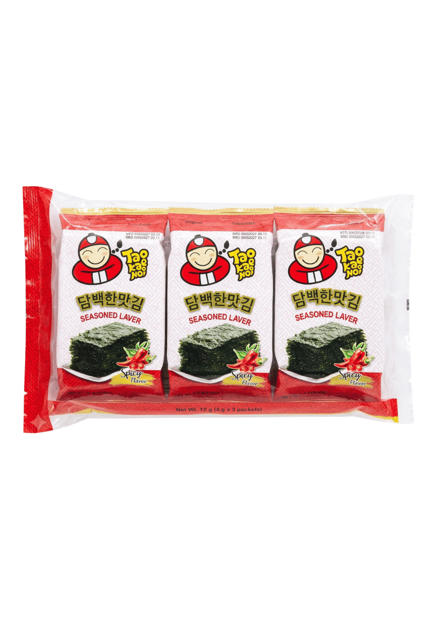 Tao Kae Noi, Seasoned Laver, Spicy Flavor 12g (4gx3))