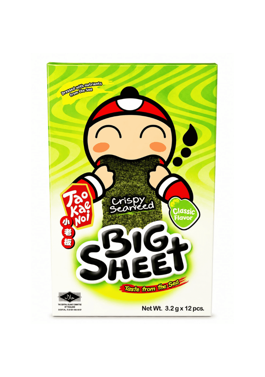 Tao Kae Noi, Crispy Seaweed, Classic Flavor, 3.2g x 12 Pcs