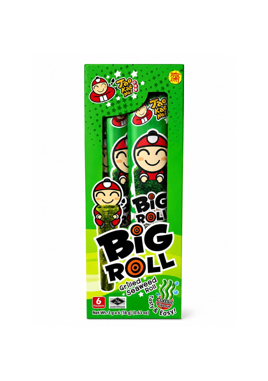 Tao Kae Noi, Big Roll, Grilled Seaweed Roll, Classic Flavour, 3gx6pcs