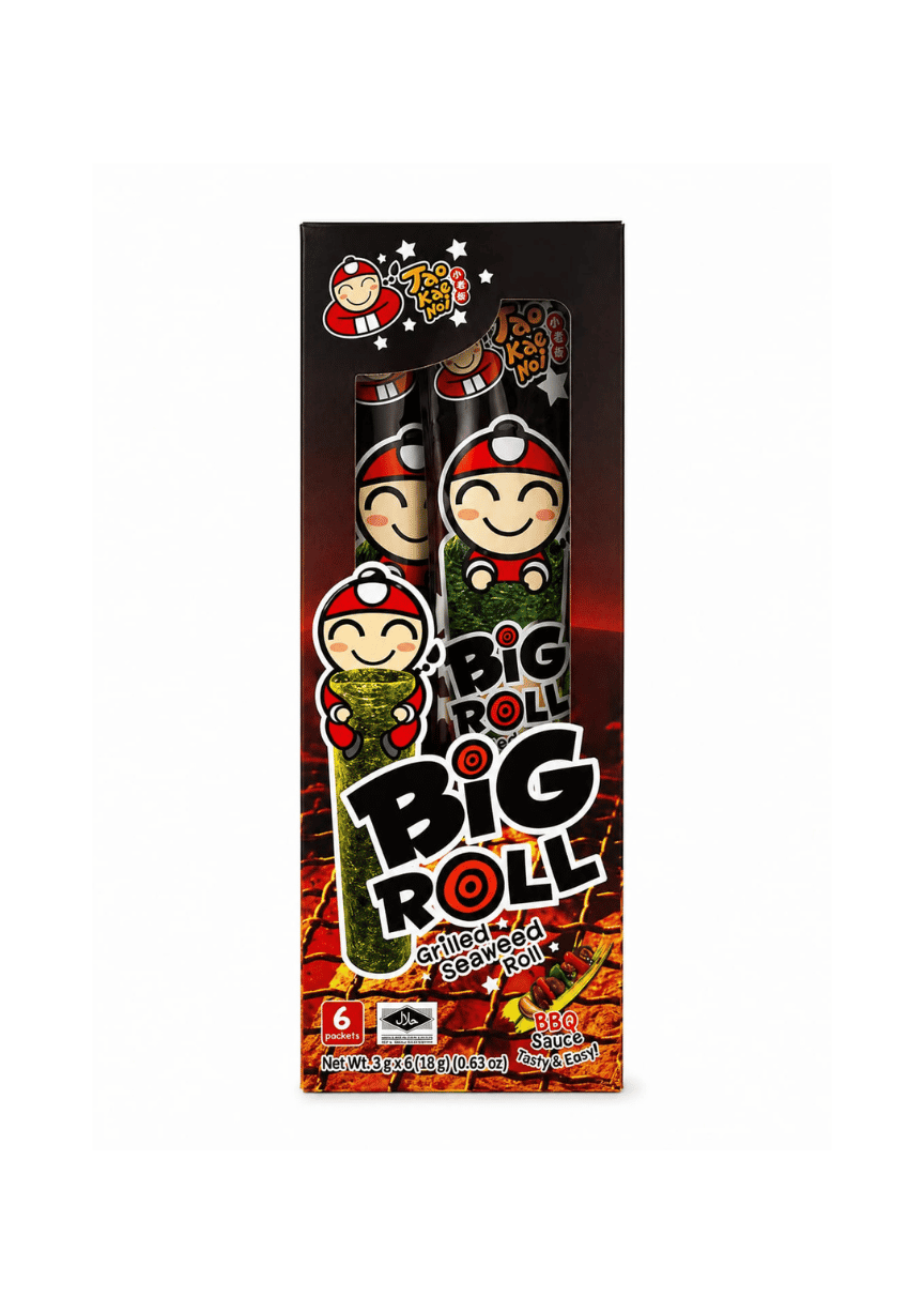 Tao Kae Noi, Big Roll, Grilled Seaweed Roll, BBQ Sauce, 3gx6pcs