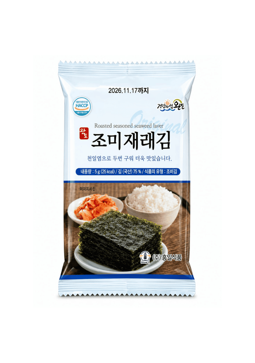 Jomi Jaerae Gim, Roasted Seasoned Seaweed Laver, 5g