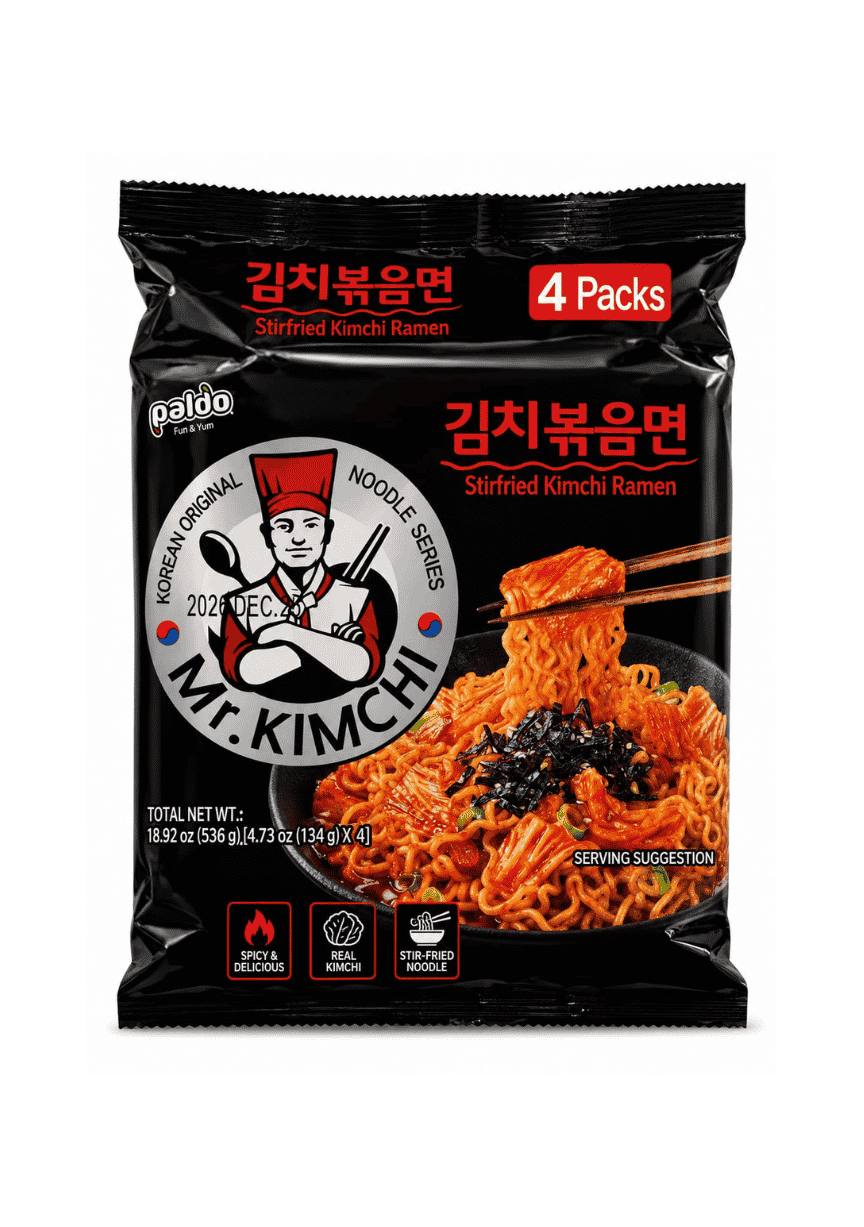 Paldo, Stirfried Kimchi Ramen, 134gx4