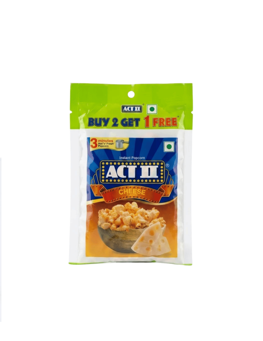Act II Instant Popcorn- Cheese Flavor, 210g (Buy 2 get 1 Free)