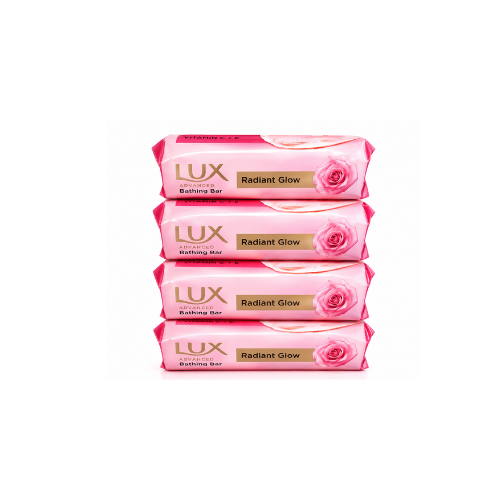 Lux Advance Radiant Glow, Rose 100g Pack of 4