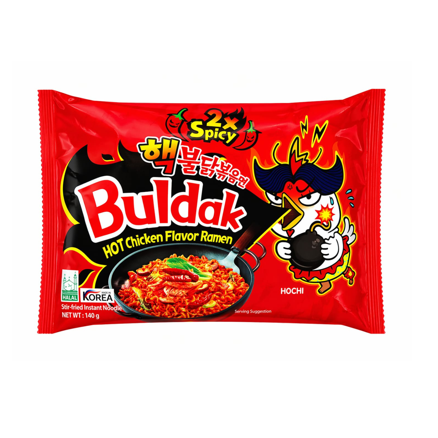 Samyang, Buldak Hot Chicken Flavor Ramen, 2x Spicy, 140g