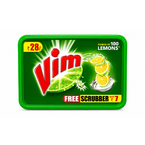 Vim Dishwash Bar- Free Scrubber worth 7/-, 240g