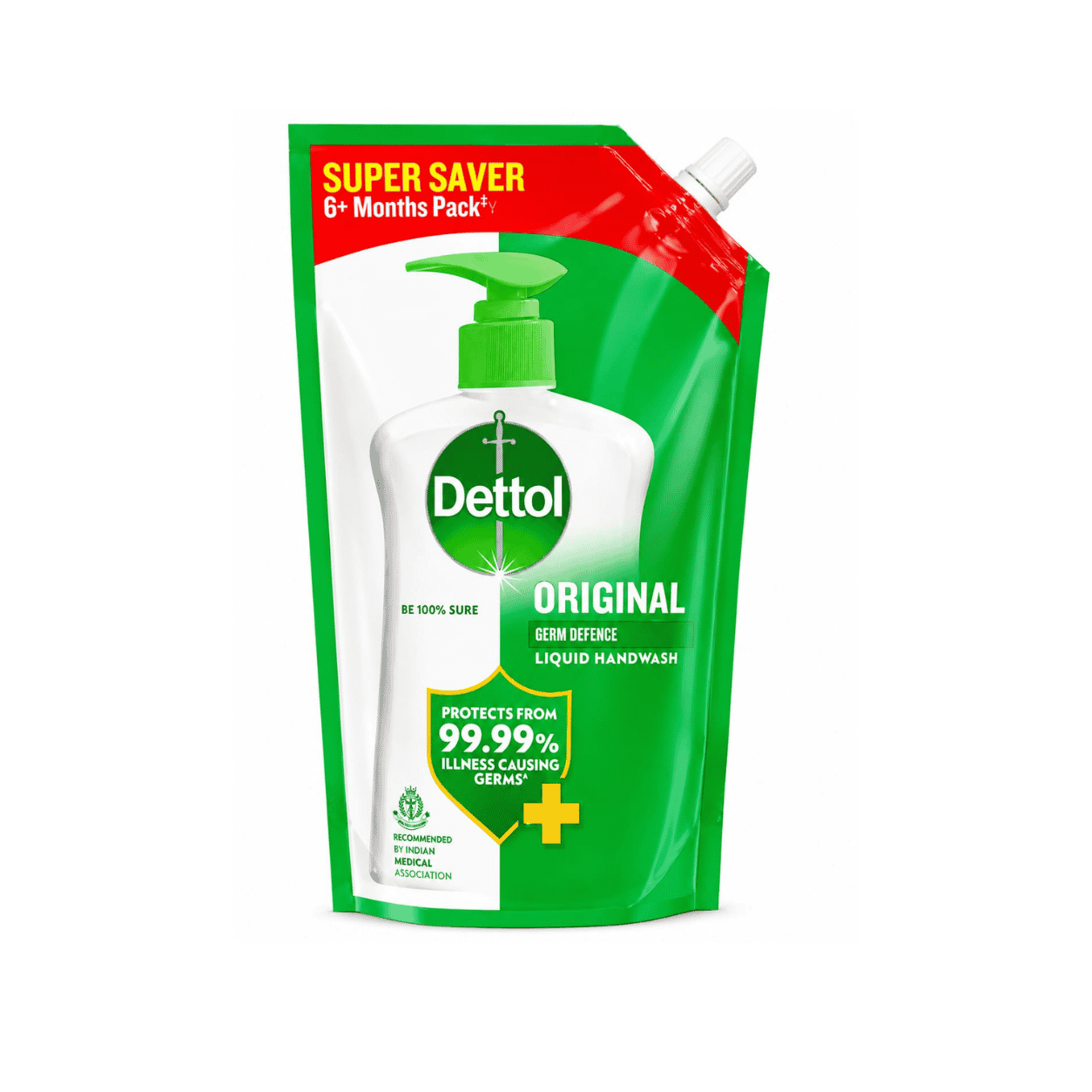 Dettol Original Germ Defence Liquid Handwash, 650 ml Refill Pack