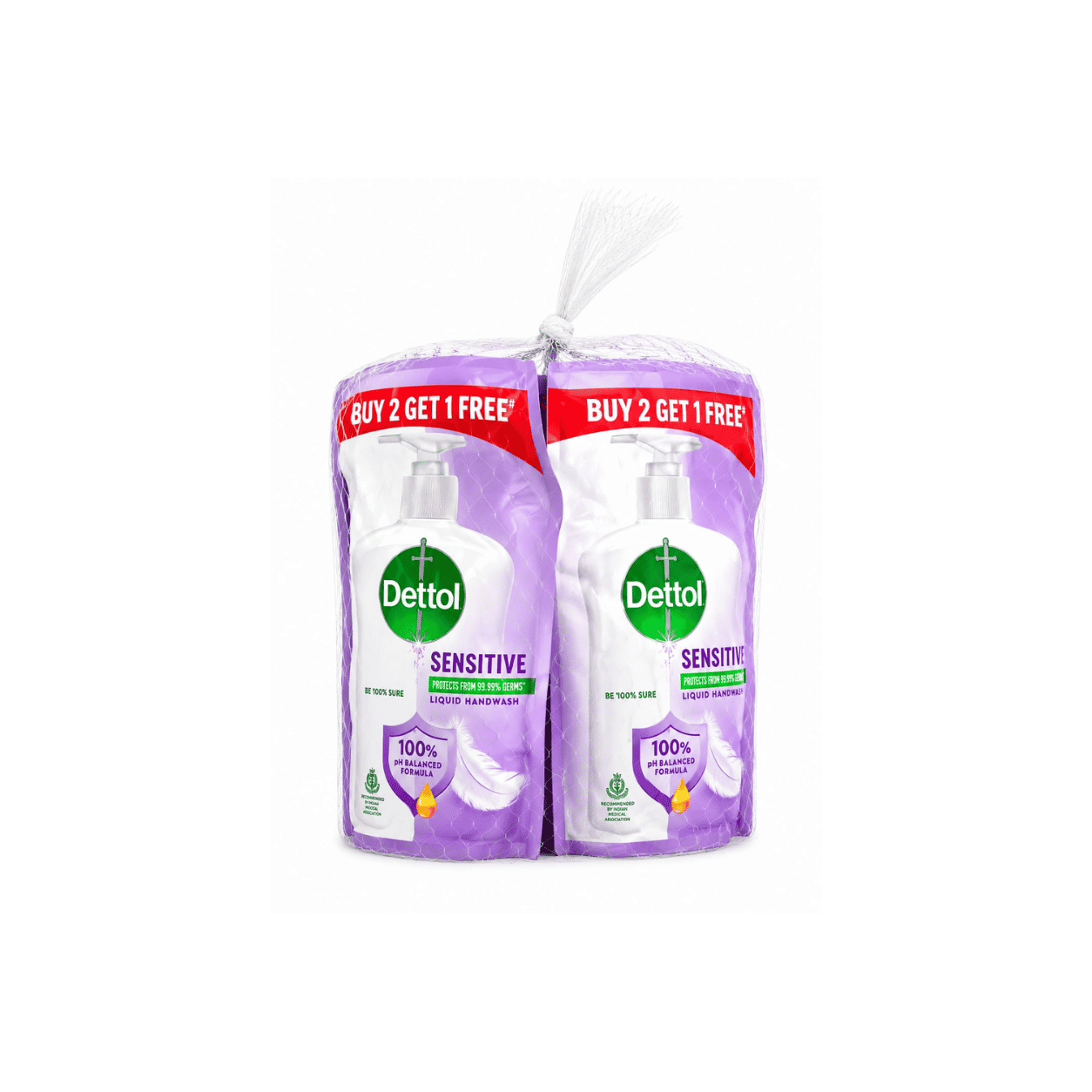 Dettol Sensitive Liquid Handwash, 3 x 175 ML (Buy 2 Get 1 Free)