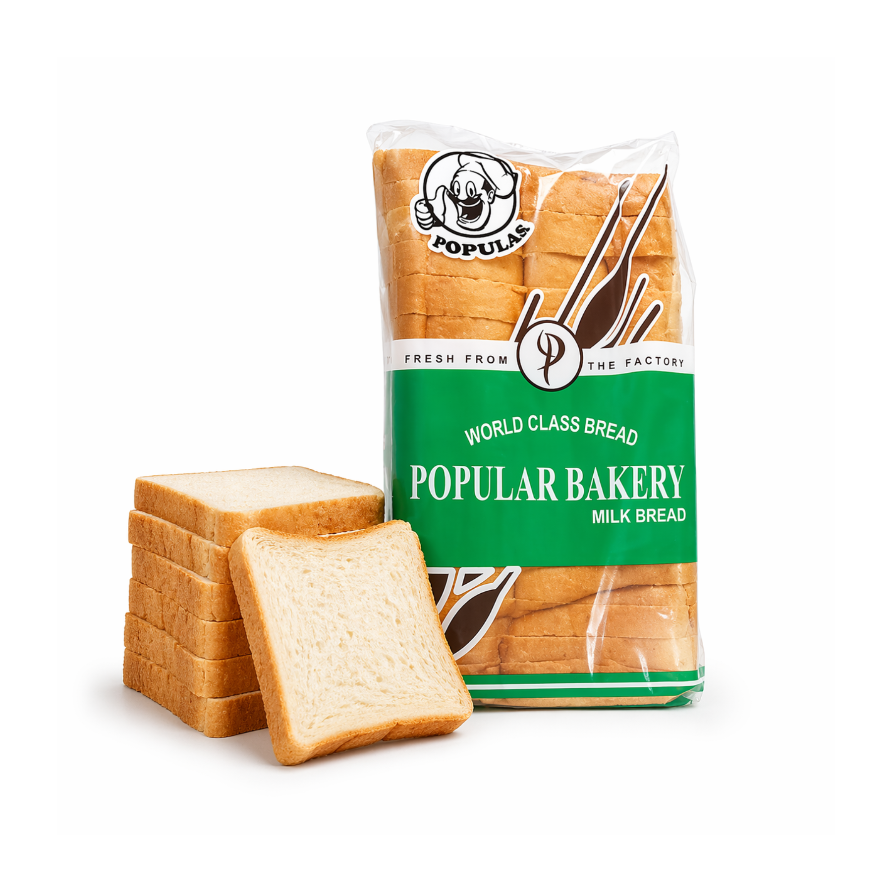 Popular Bakery’s Milk Bread, 400gm-Pack of 1