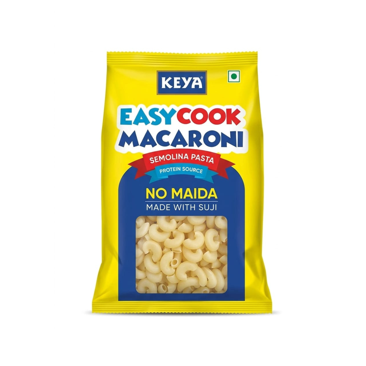 Easycook Macaroni Semolina Pasta, No Maida, Made with Suji-160g