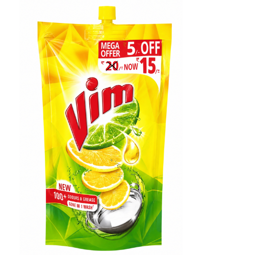 Vim Liquid Dishwash Pouch, 115ml
